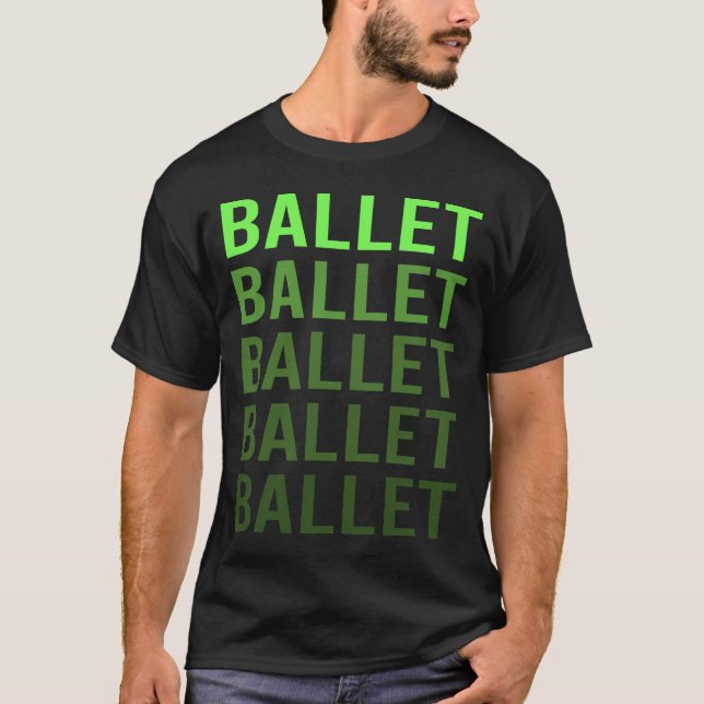 Camiseta Bailarina de ballet con gradiente blanco (Anverso)
