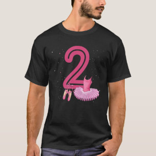 Camiseta Bailarina de ballet de cumpleaños de 2 años Baller