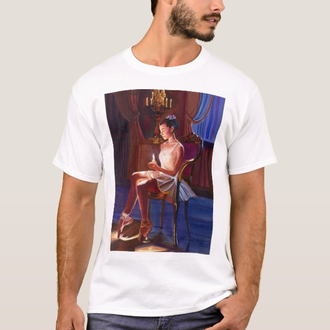 Camiseta Bailarina de ballet elegante a la luz de las velas (Anverso)
