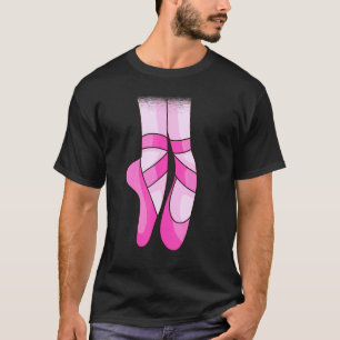 Camiseta Bailarina De Ballet Pointe Toe Shoe Para Chicas De