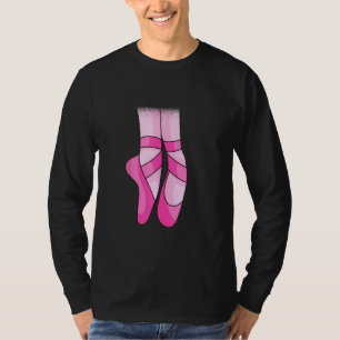 Camiseta Bailarina De Ballet Pointe Toe Shoe Para Chicas De