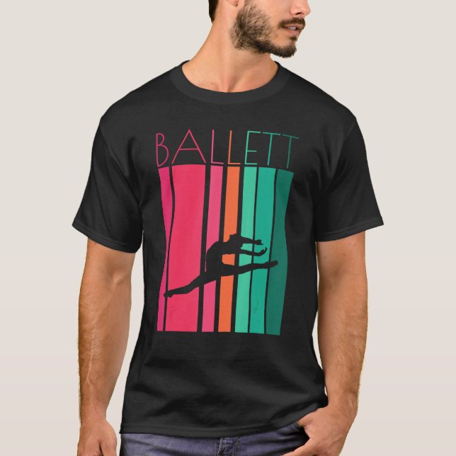 Camiseta Bailarina de ballet retro ballet de té (Anverso)