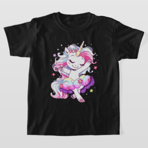 Camiseta Bailarina de ballet Unicorn Chicas Arcoiris Baller