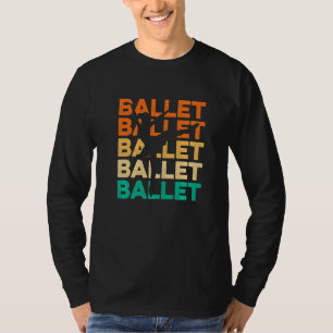 Camiseta Bailarina de ballet vintage barra de música retro