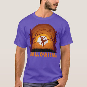 Camiseta Bailarina De Ballet Y Silueta De Luna Bailando Hal