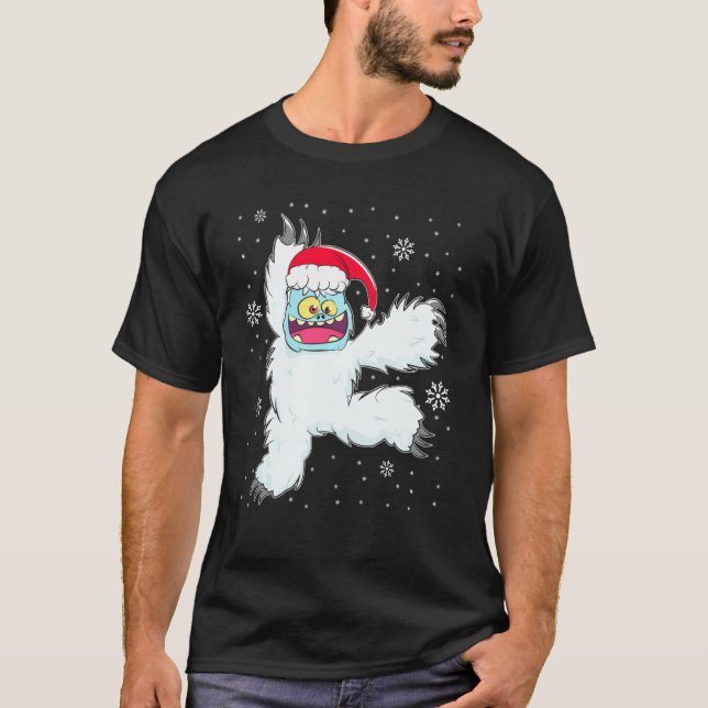 Camiseta Bailarina de ballet Yeti corta Navidades de navida (Anverso)
