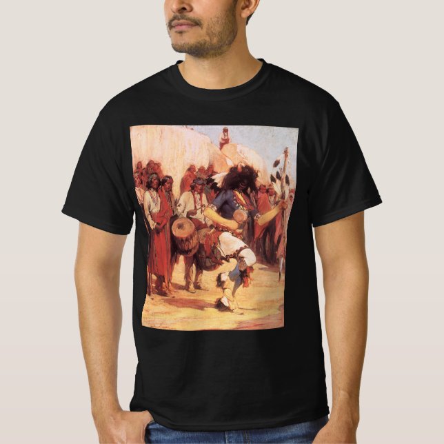 Camiseta Bailarina de búfalo de nativos americanos de época (Anverso)