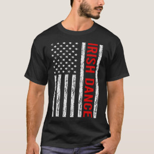 Camiseta Bailarina de danza irlandesa con bandera de los Es