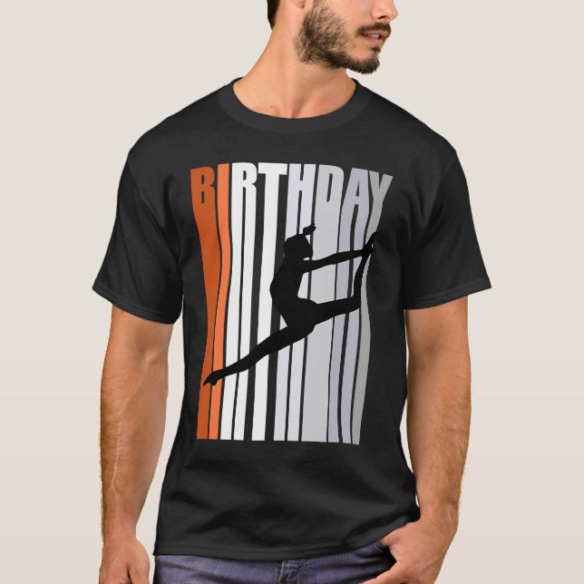 Camiseta Bailarina de danza retro amarilla única (Anverso)