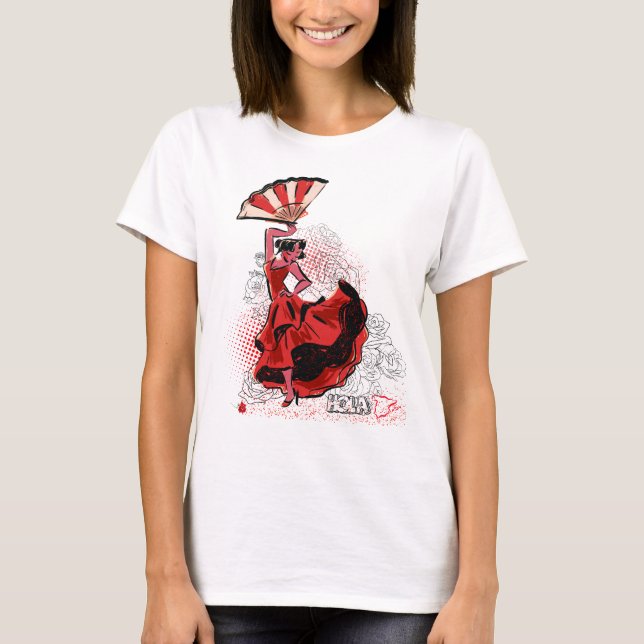 Camiseta Bailarina de flamenco de España (Anverso)