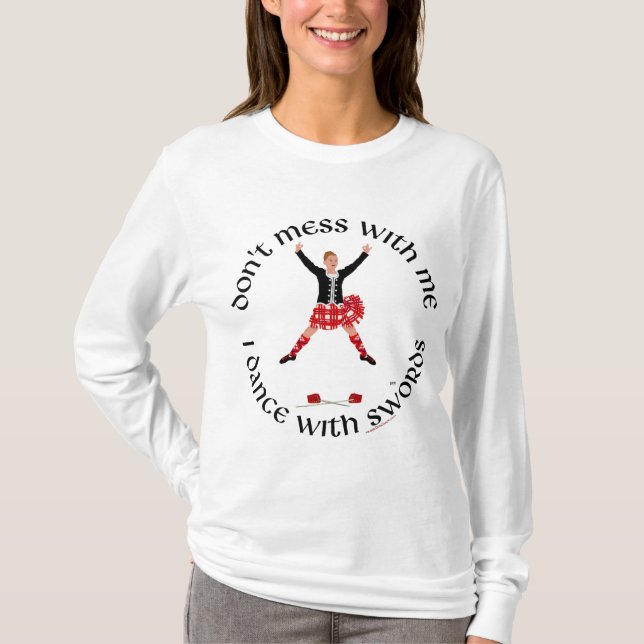 Camiseta Bailarina de Highland no se mete conmigo (Anverso)