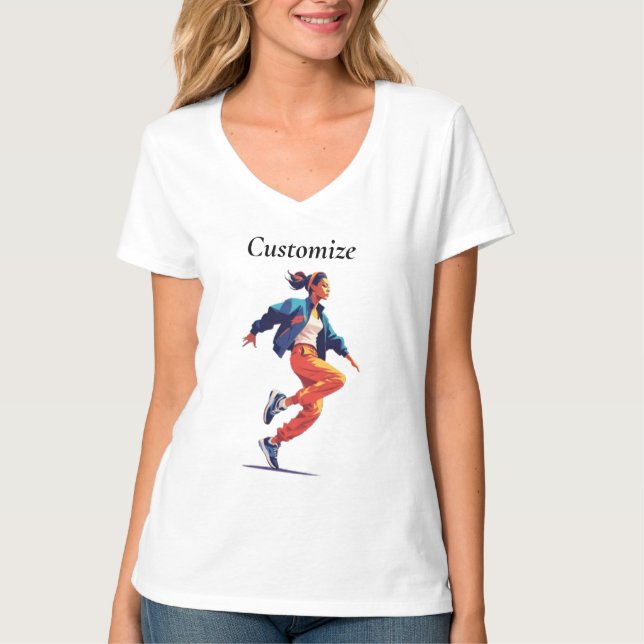 Camiseta Bailarina de Hip Hop Thunder_Cove (Anverso)