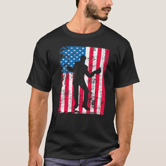 Camiseta Bailarina de jazz ventila la bandera de los Estado (Anverso)