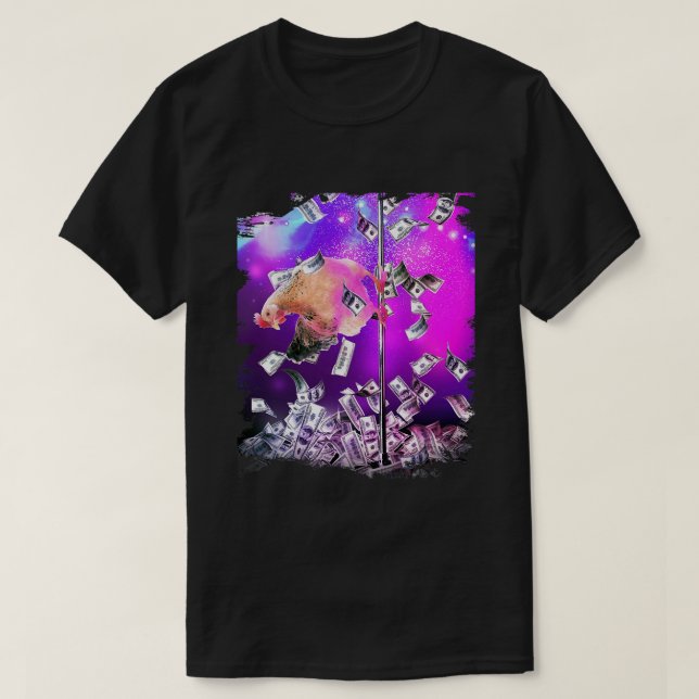 Camiseta Bailarina de pollo bailando en la franja de pollos (Diseño del anverso)