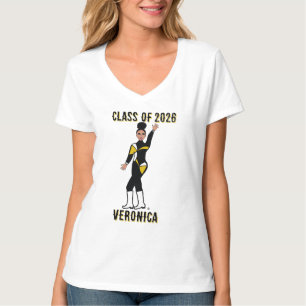 Camiseta Bailarina de tres colores negro blanco plata #2