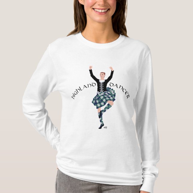 Camiseta Bailarina escocesa Highland Fling (Anverso)
