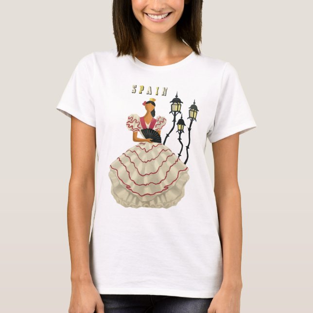 Camiseta Bailarina española Flamenco (Anverso)