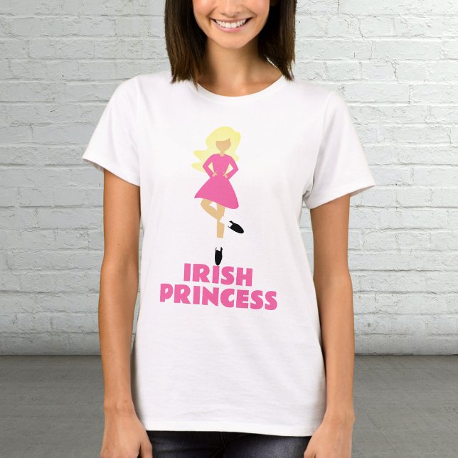 Camiseta Bailarina irlandesa de danza rubia con vestido ros (Subido por el creador)