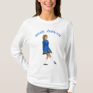 Camiseta Bailarina Irlandesa Rubia en Azul