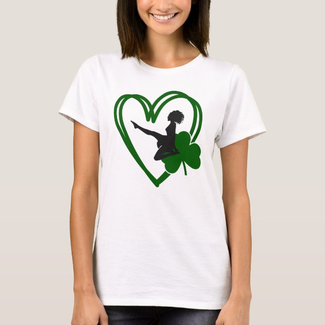 Camiseta Bailarina irlandesa y danza irlandesa del corazón  (Anverso)