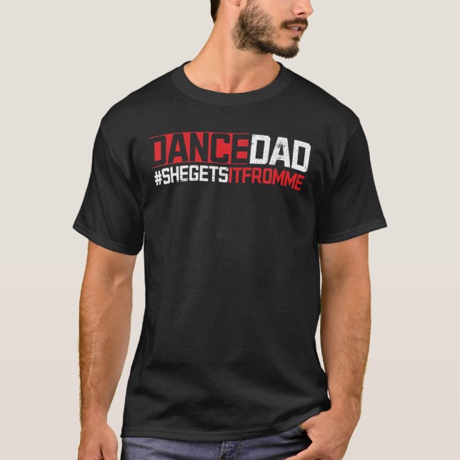 Camiseta Bailarina papá papá papá papá profesor de danza Pe (Anverso)