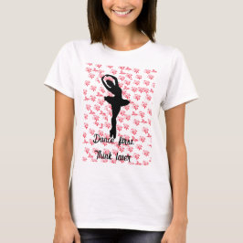 Camiseta bailarina rosa floral danesa piensa más tarde