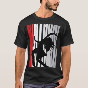 Camiseta Bailarina teatral de cumpleaños de danza roja infa