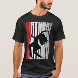Camiseta Bailarina teatral de cumpleaños de danza roja infa