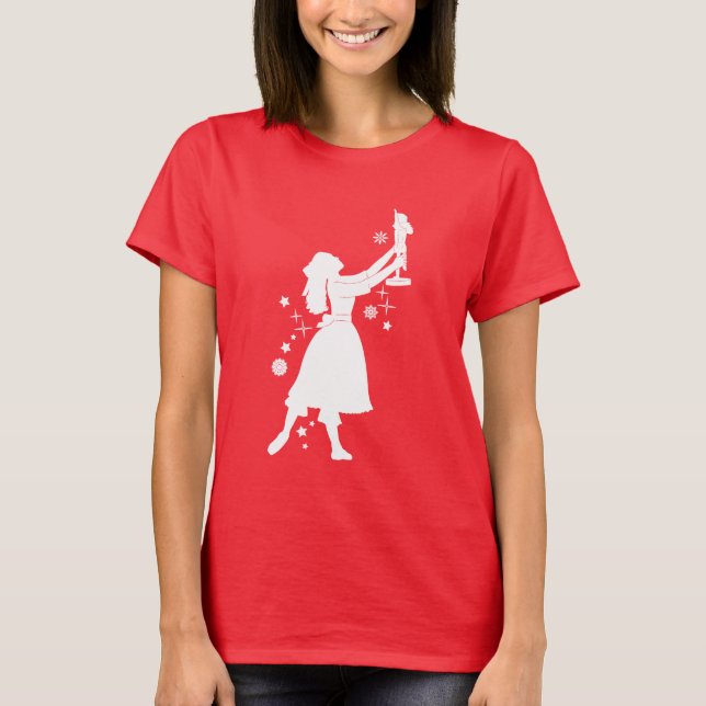 Camiseta Bailarina y cascanueces en el navidad (Anverso)