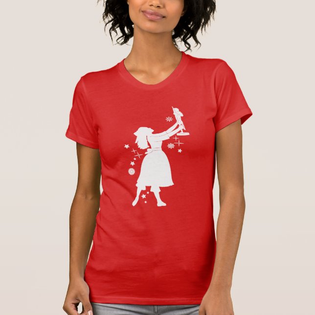 Camiseta Bailarina y cascanueces en el navidad (Anverso)