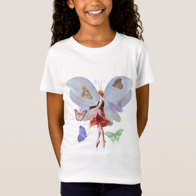 Camiseta Bailarina y mariposas (Anverso)