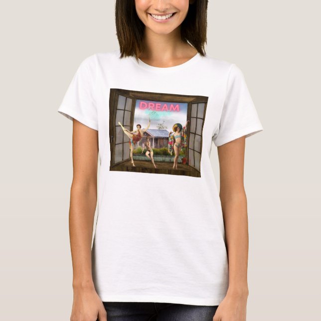Camiseta Bailarinas antiguas de arte alteradas de ensueño (Anverso)