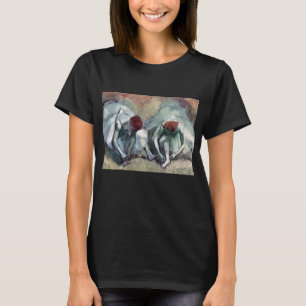 Camiseta Bailarinas atándose los zapatos por Edgar Degas