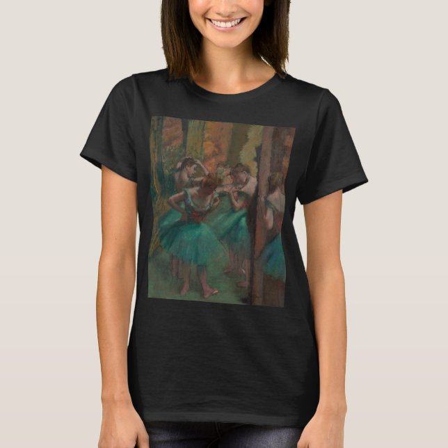 Camiseta Bailarinas, rosadas y verdes de Edgar Degas (Anverso)