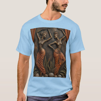 Camiseta Bailarines Africanos Tradicionales Tallados, Triba