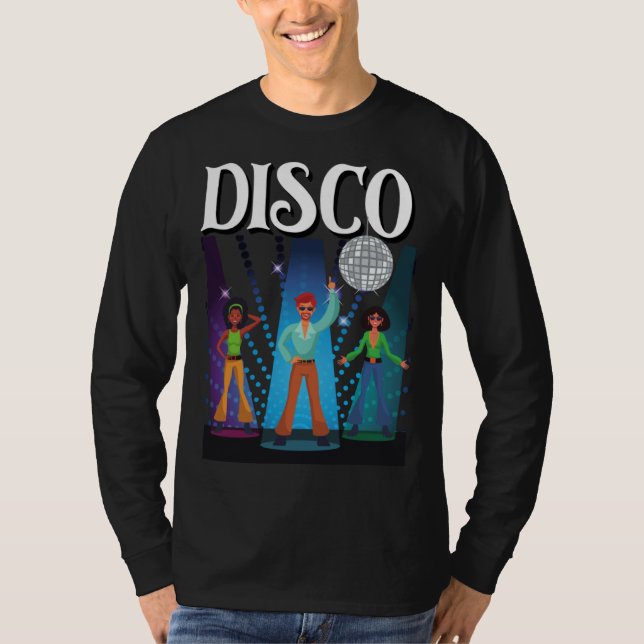 Camiseta Bailarines de Disco Bola de Disco Fiesta de Disco  (Anverso)