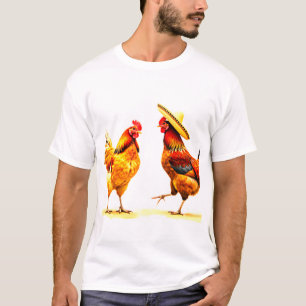 Camiseta bailarines de pollo latinos