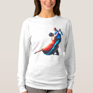 Camiseta Bailarines de tango - pintura a mano 