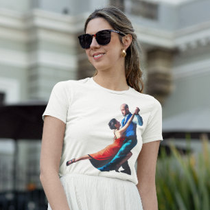 Camiseta Bailarines de tango - pintura a mano 