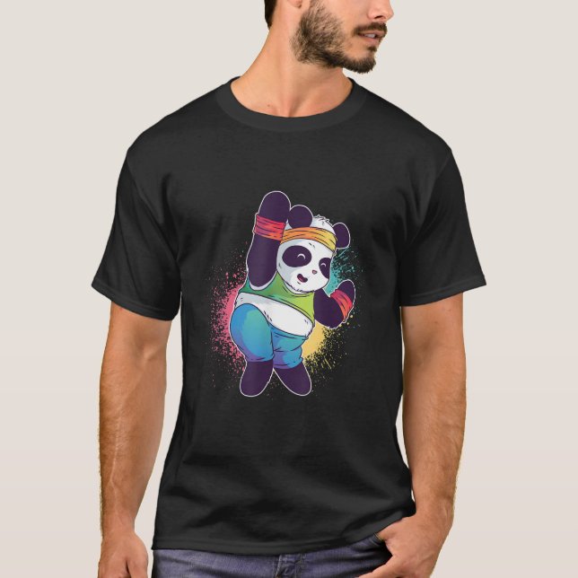 Camiseta Baile Aerobic S Panda Dance S (Anverso)