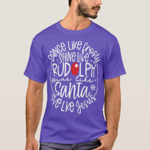 Camiseta Baile Como Escarcha Escarcha Rudolph Dale A Santa