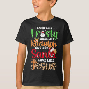 Camiseta Baile Como Escarcha Escarcha Rudolph Dale A Santa