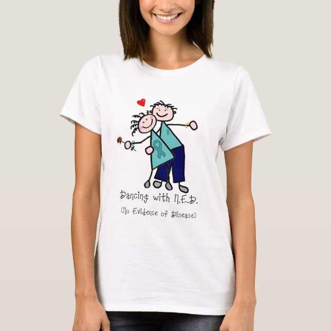 Camiseta Baile con el cáncer ovárico de N.E.D. (Anverso)