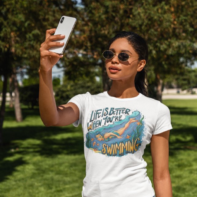 Camiseta Baile de agua elegante mejor cuando estás nadando (Subido por el creador)