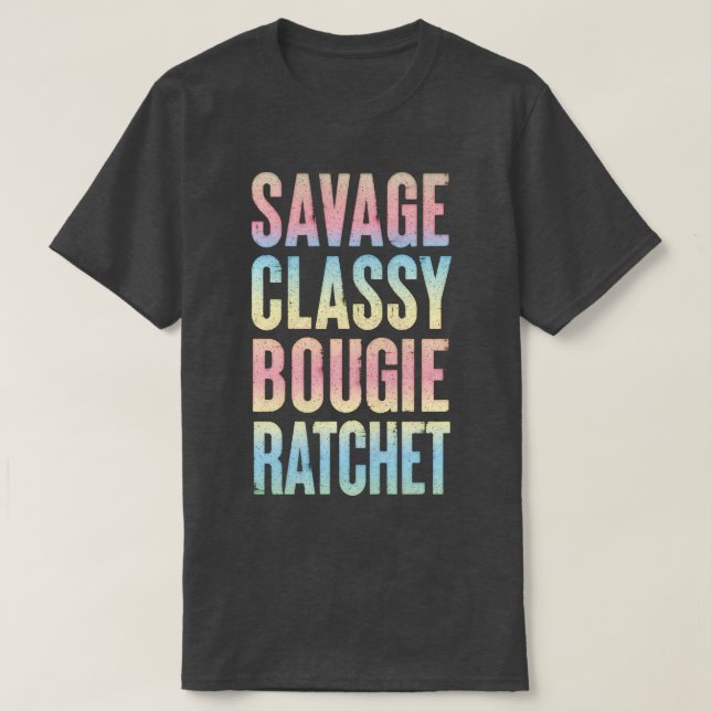 Camiseta Baile de bailarina de fans de Savage Classy Bougie (Diseño del anverso)