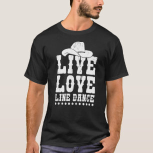 Camiseta Baile de bailarina de la línea de amor en vivo