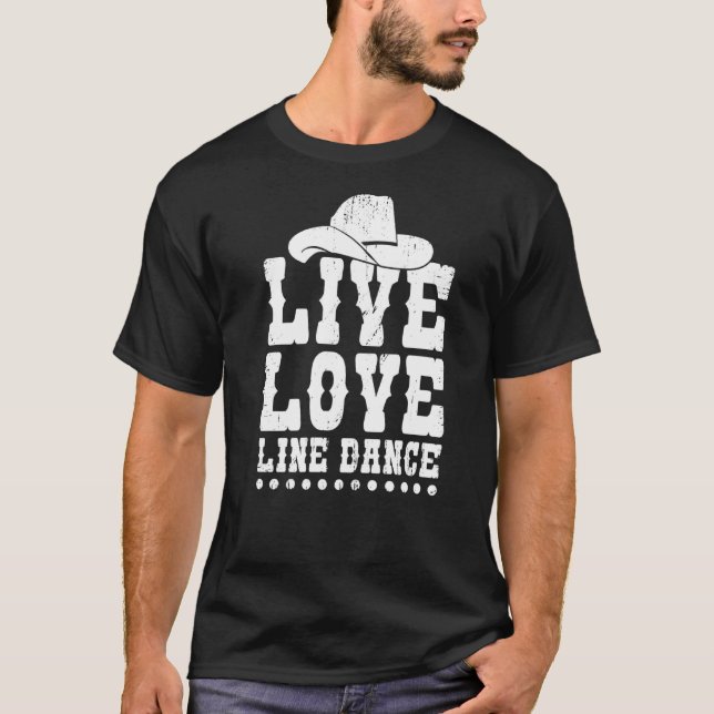 Camiseta Baile de bailarina de la línea de amor en vivo (Anverso)