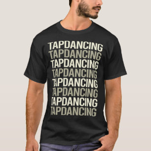 Camiseta Baile de baile de tafetán de texto blanco