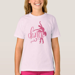 Camiseta Baile de ballet rosado Ballerina Silhouette