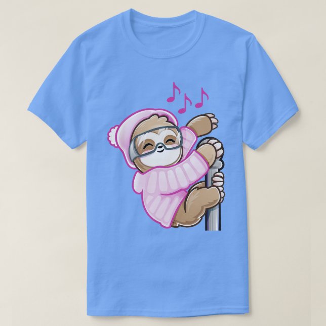 Camiseta Baile de bebé niño Sloth Ski Rave (Diseño del anverso)